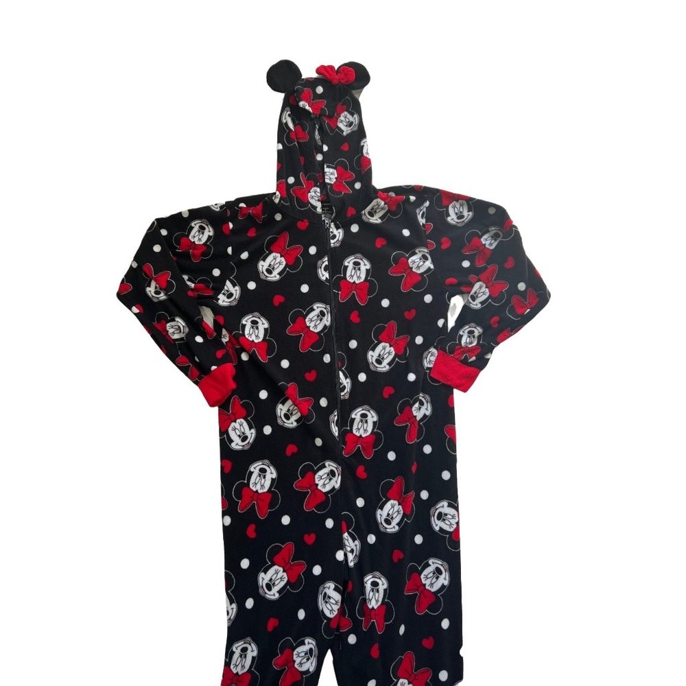 - Disney Sleepwear, Minnie Mouse Hooded Plush, Adult Onesie Size: Extra La…